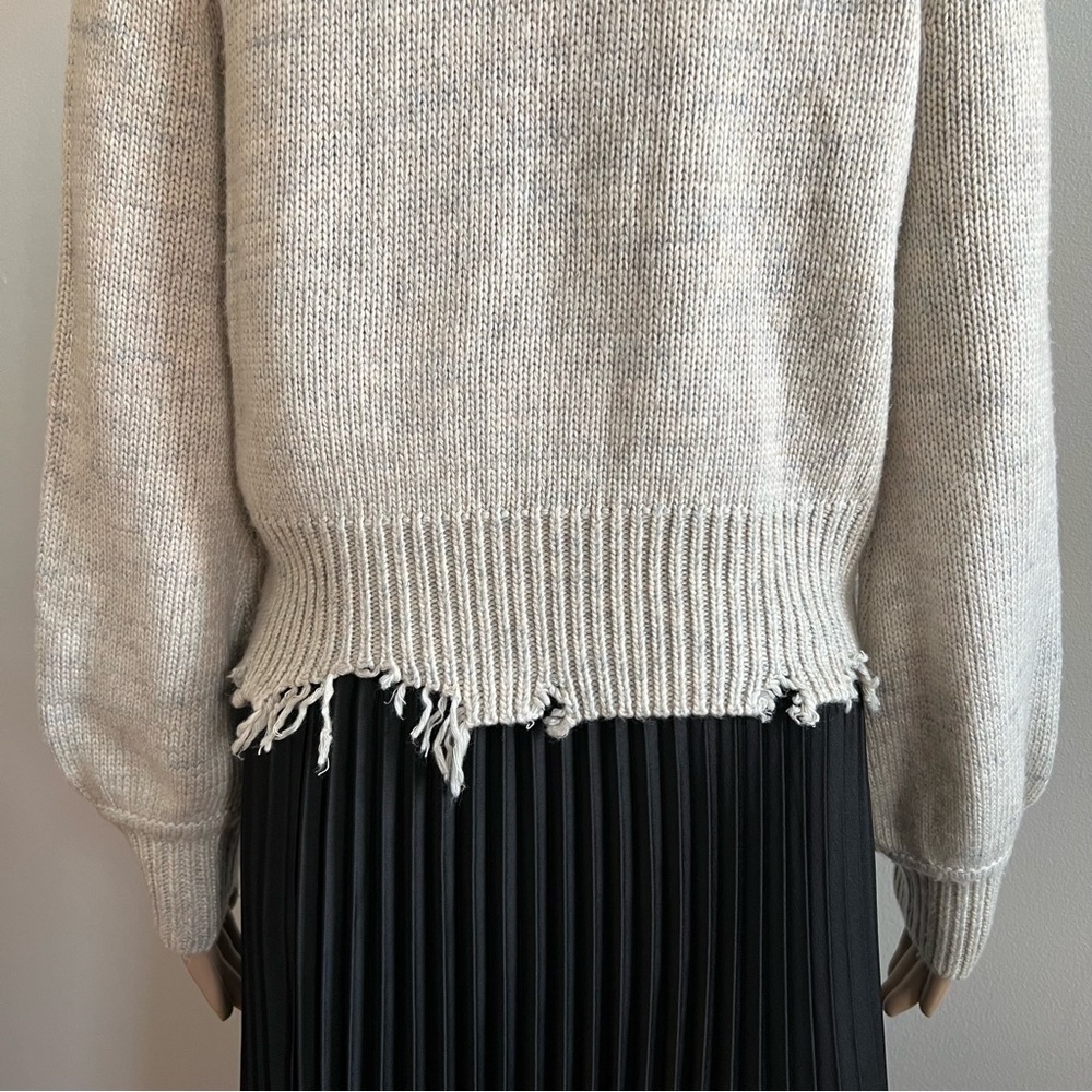 Lovers & Friends GRANITE SWEATER Wool Blend Knit Distressed Color Stone Size S - Picture 12 of 14